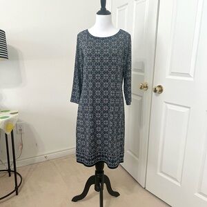 Max Studio print midi dress with three quarter sleeves